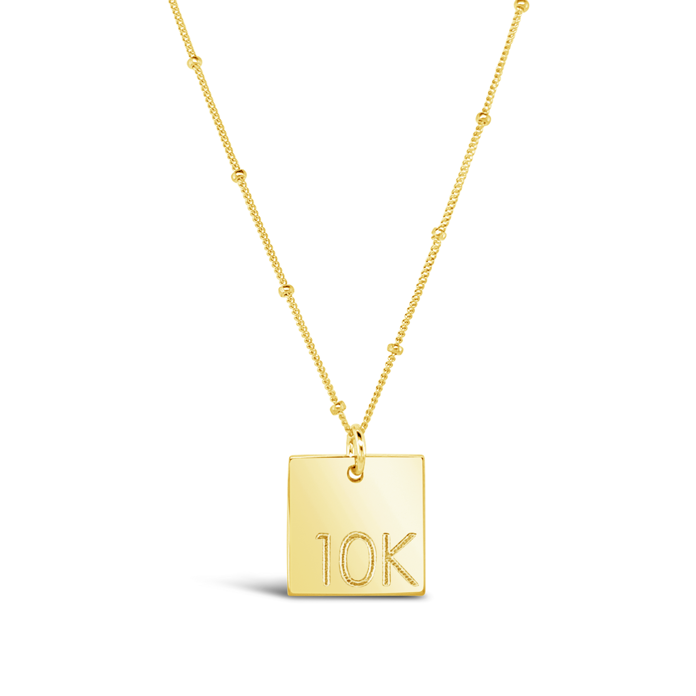 Custom Distance Square Necklace