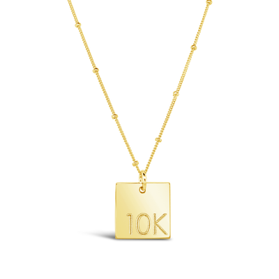 Custom Distance Square Necklace