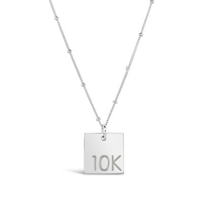 Custom Distance Square Necklace