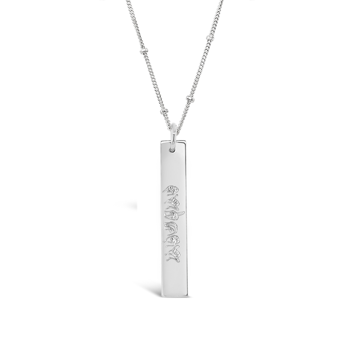 ASL Rectangle Necklace