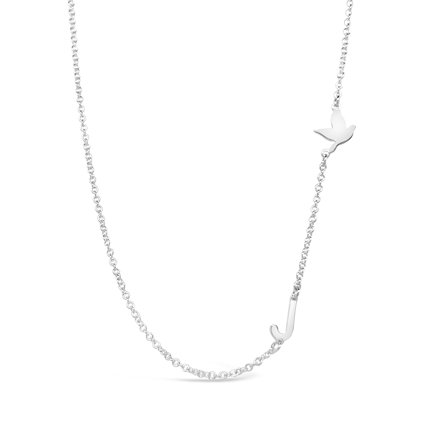 Asymmetrical Initial and Symbol Necklace