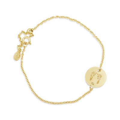 Custom Footprint Disc Bracelet
