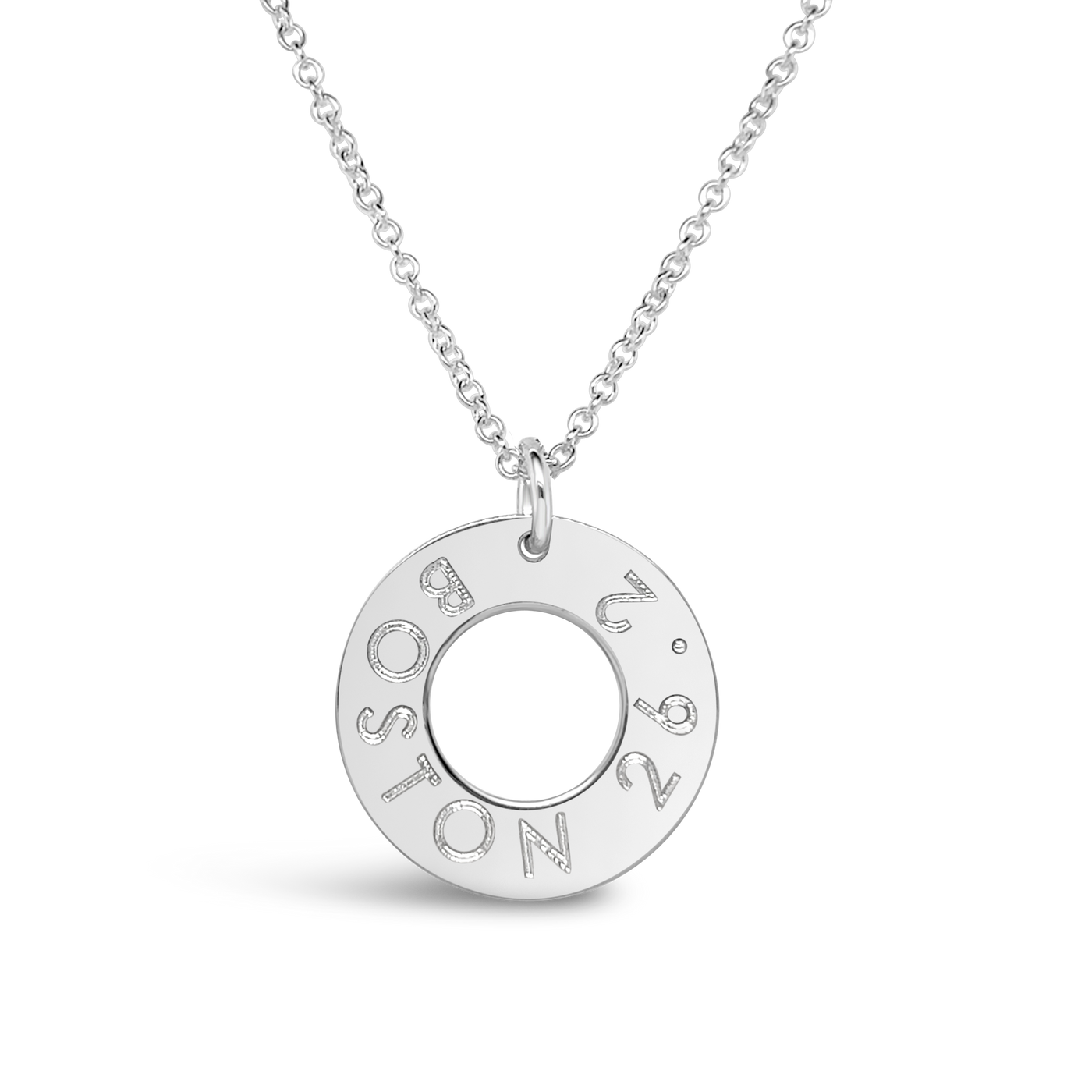City Distance Washer Necklace