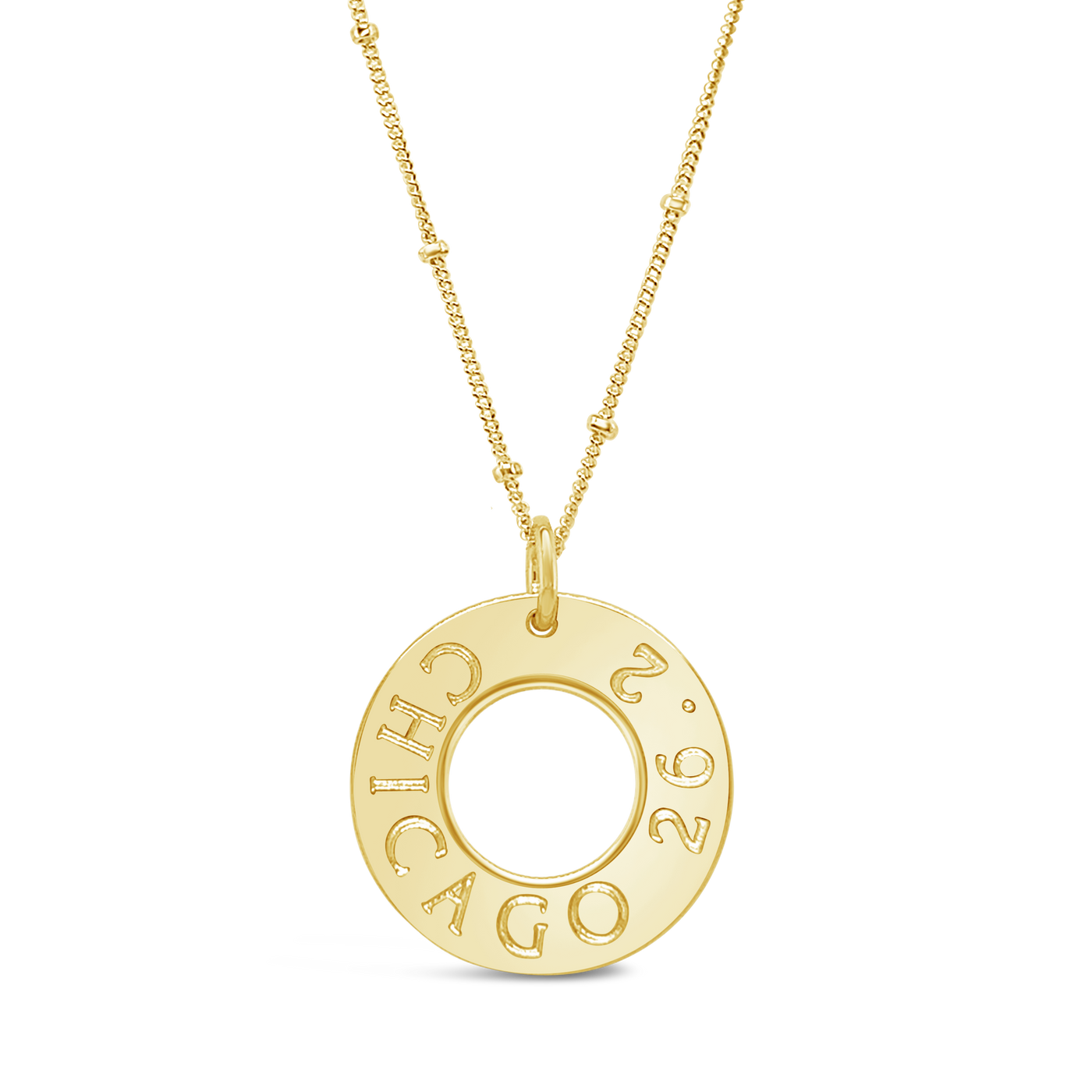 City Distance Washer Necklace