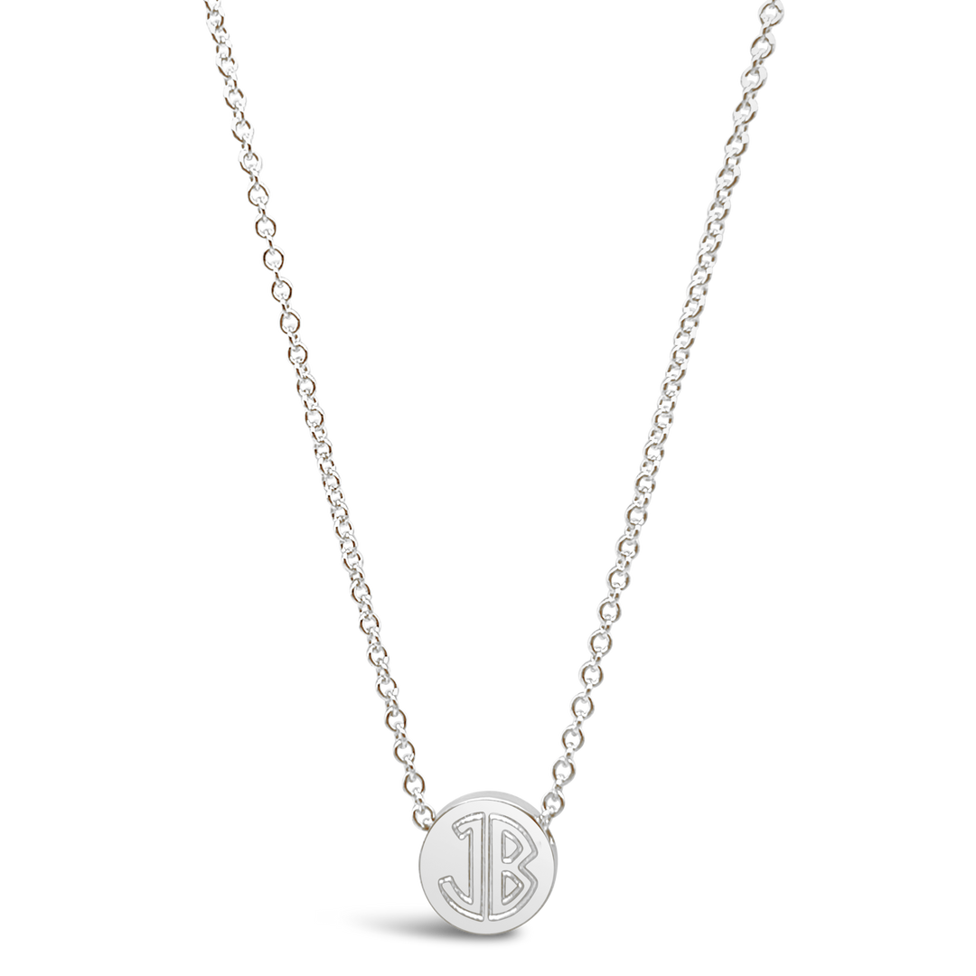 Circle Monogram Bead Necklace