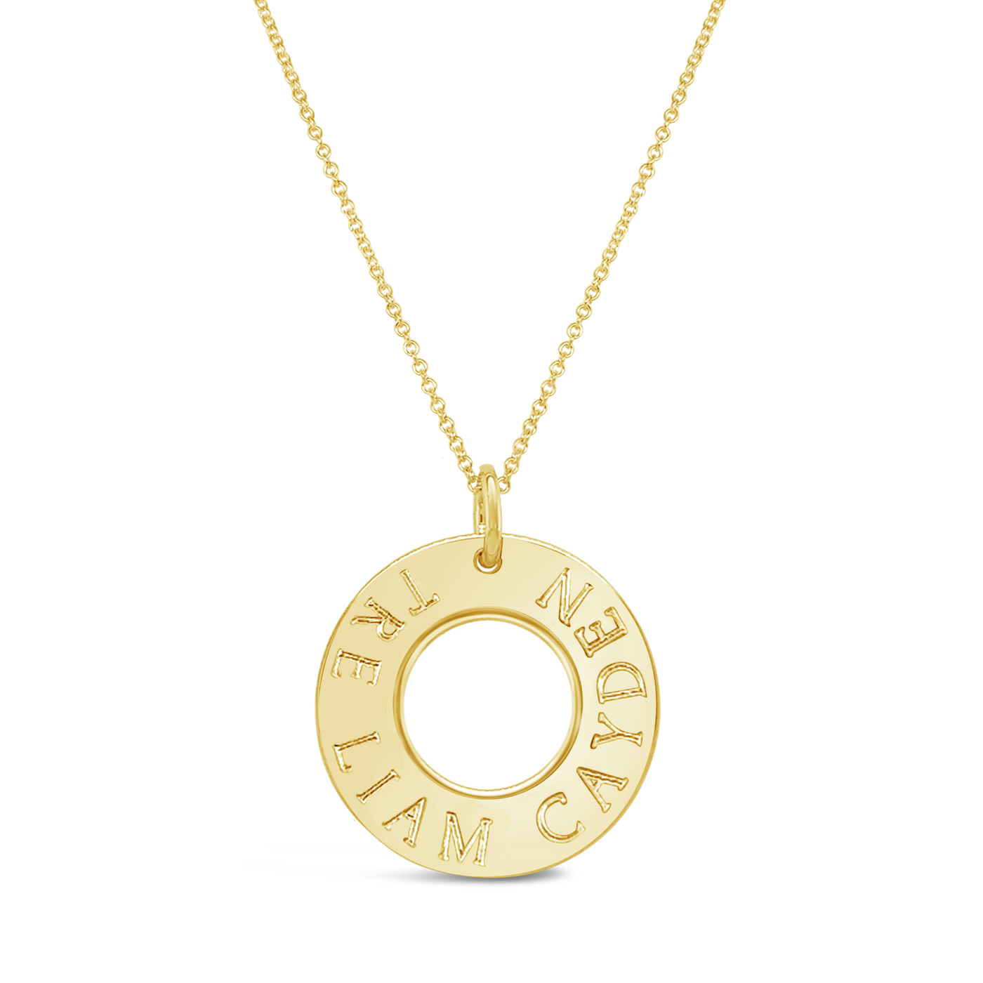 Family Names Washer Necklace