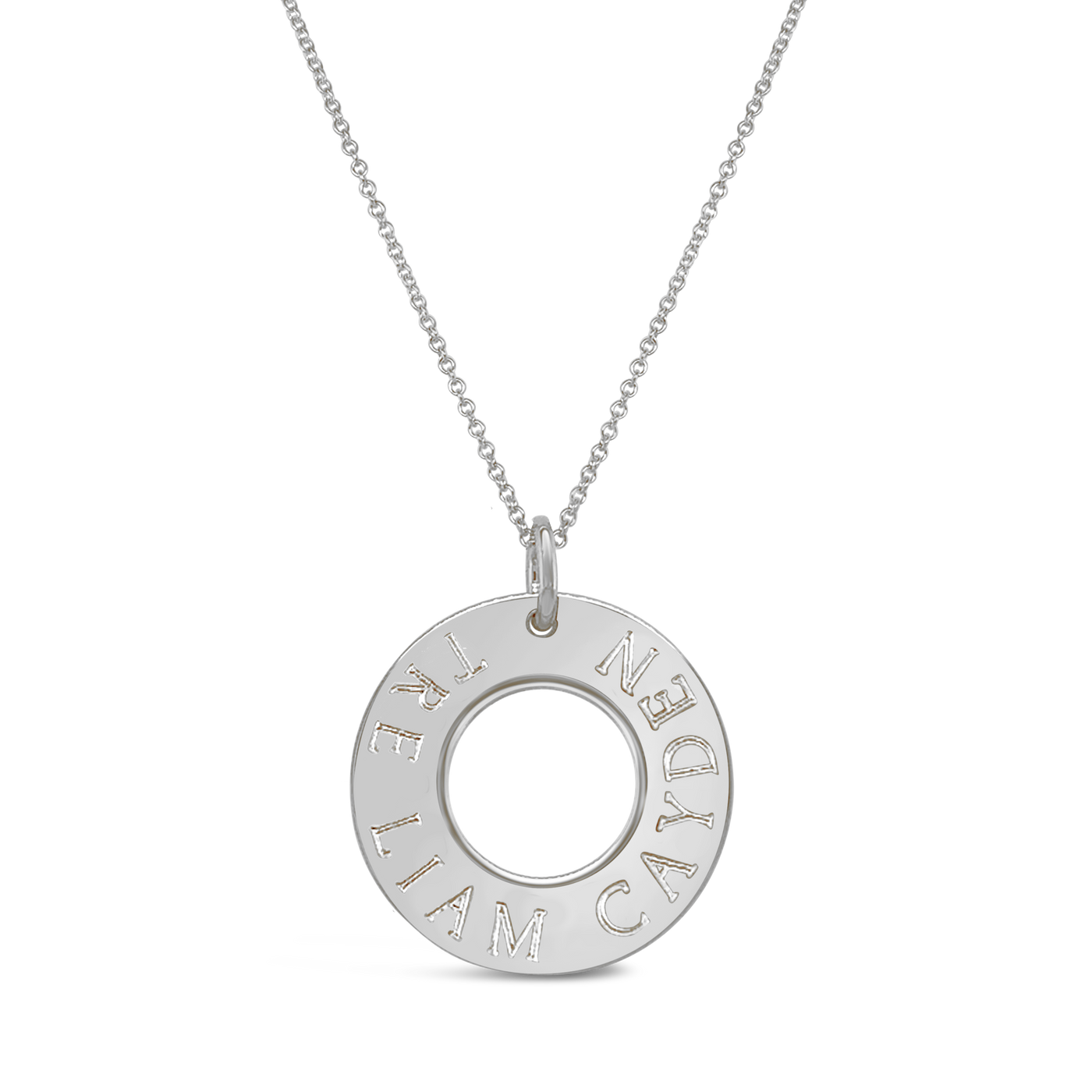 Family Names Washer Necklace