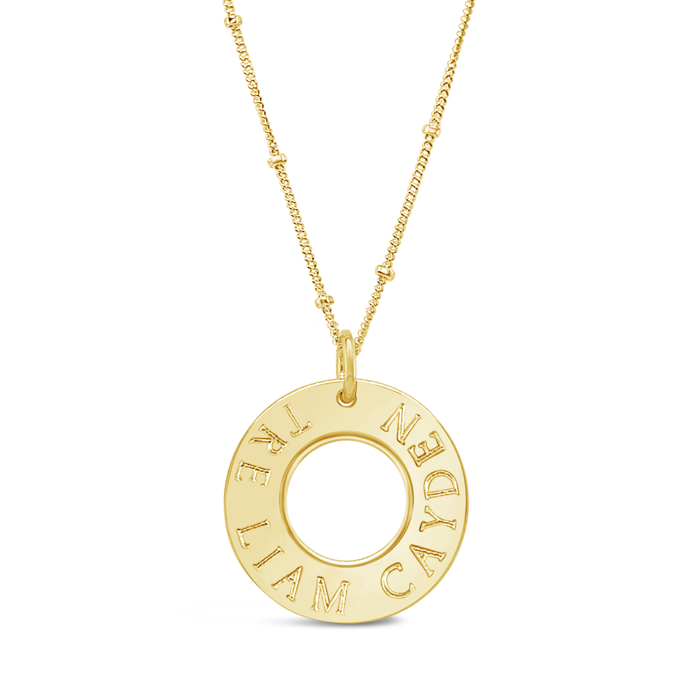 Family Names Washer Necklace