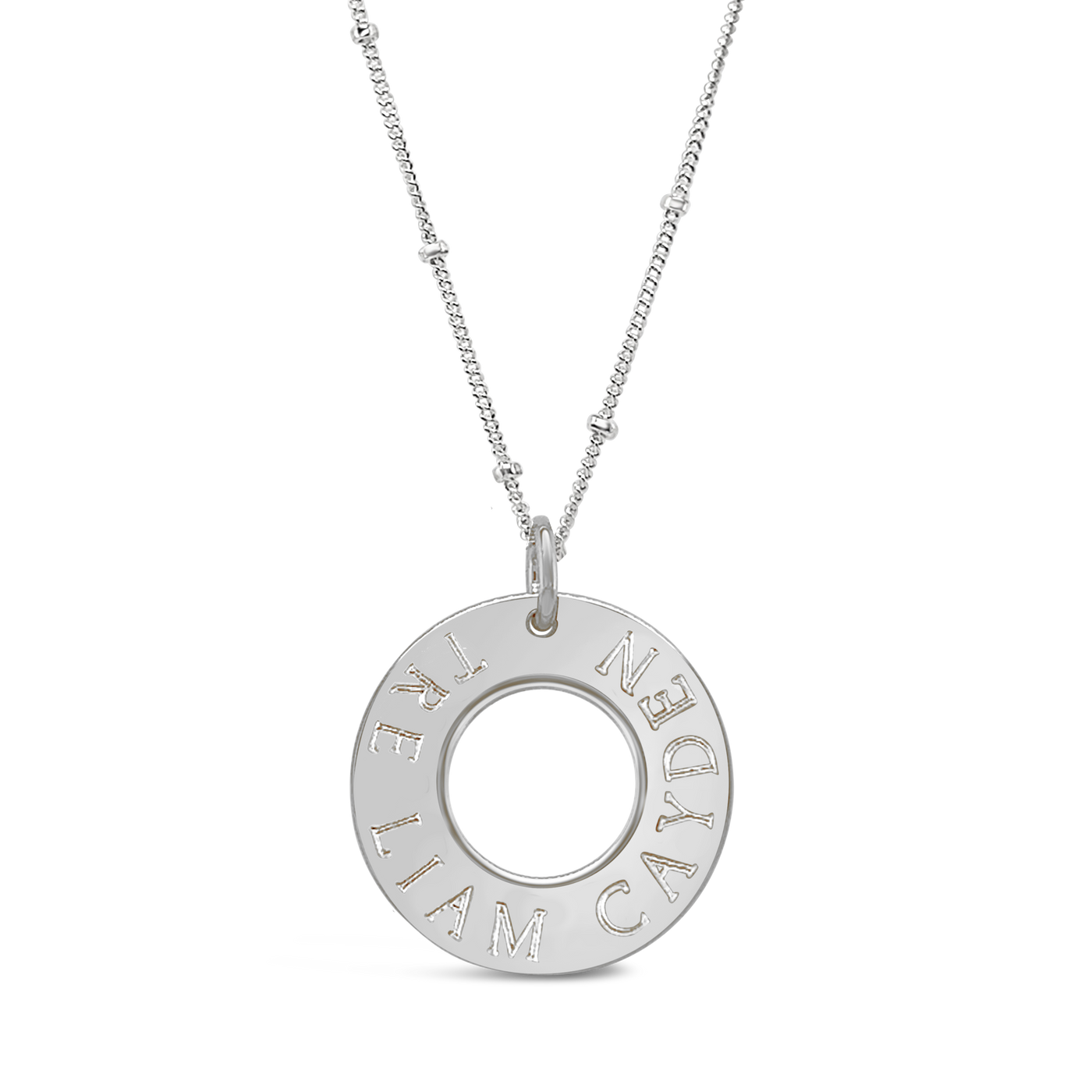 Family Names Washer Necklace