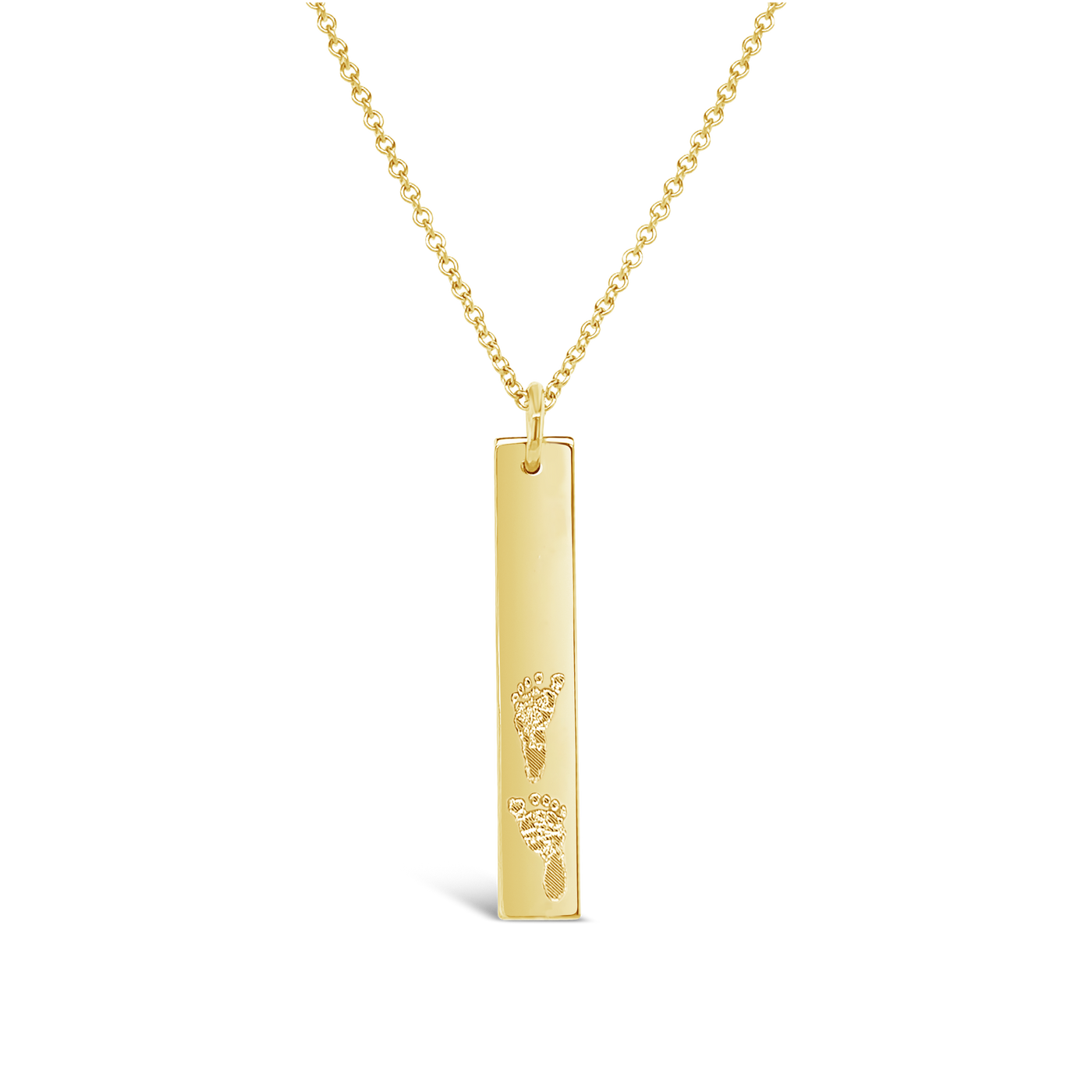Custom Footprint Rectangle Necklace