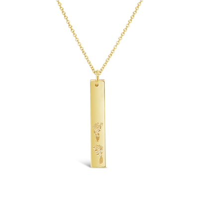 Custom Footprint Rectangle Necklace