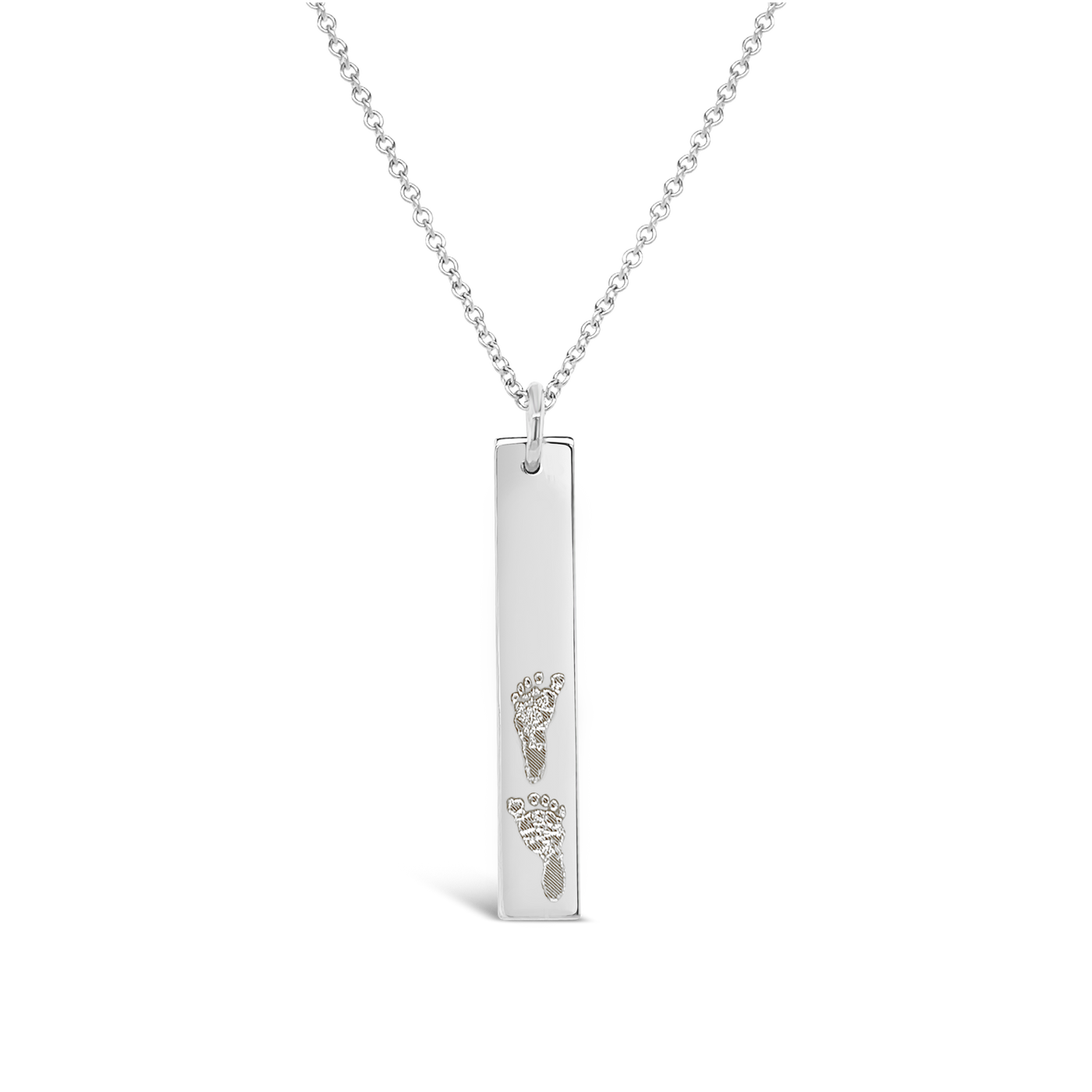 Custom Footprint Rectangle Necklace