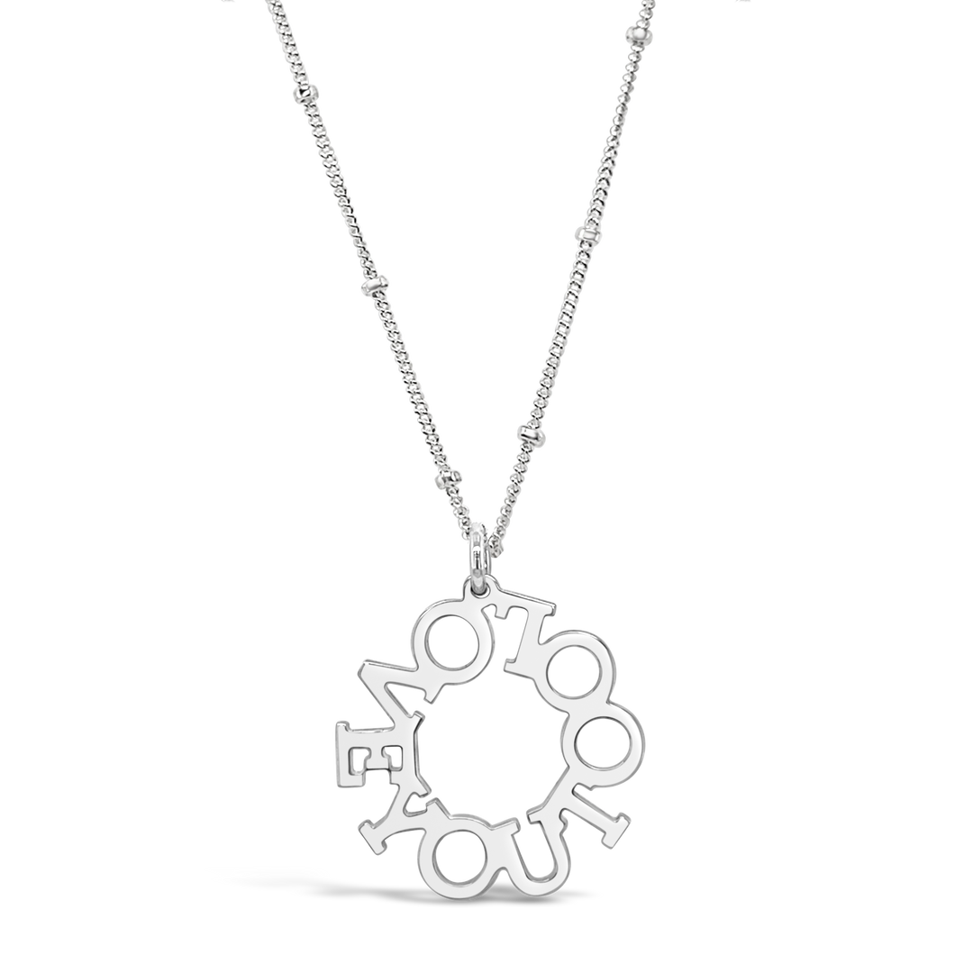 Halo Large Personalized Necklace