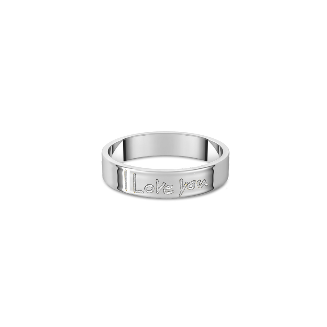 Handwriting Engraved Ring