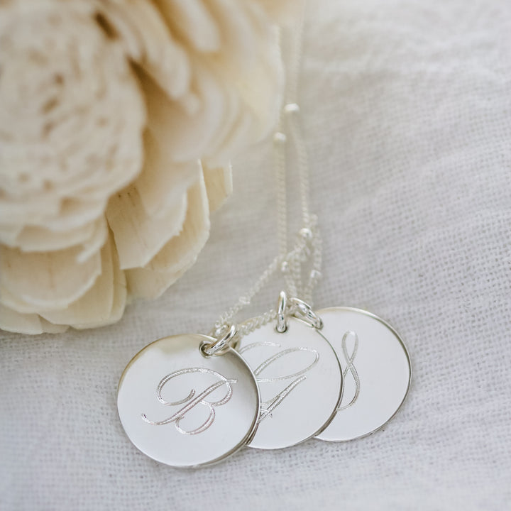 Initial Disc Necklace (3 Discs)