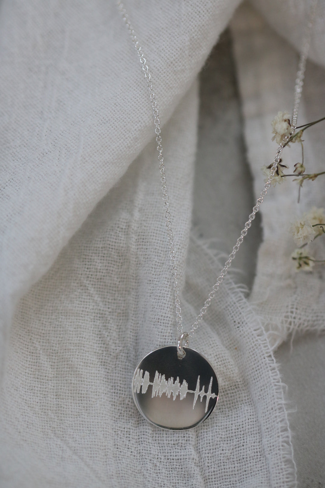 Sound Wave Disc Necklace