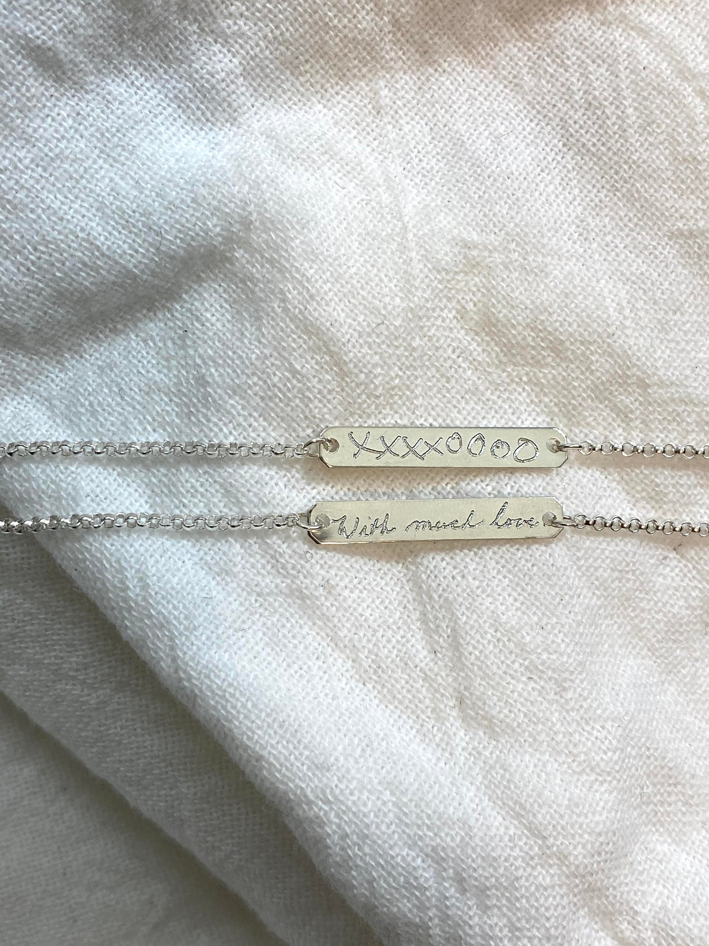 Handwriting Petite Bar Bracelet