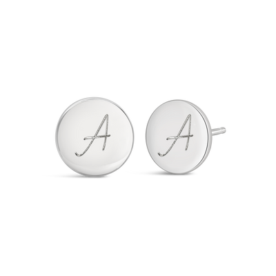 Initial Engraved Earrings