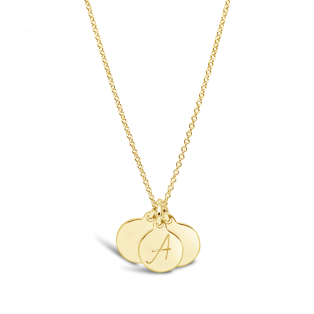 Initial Disc Necklace (3 Discs)