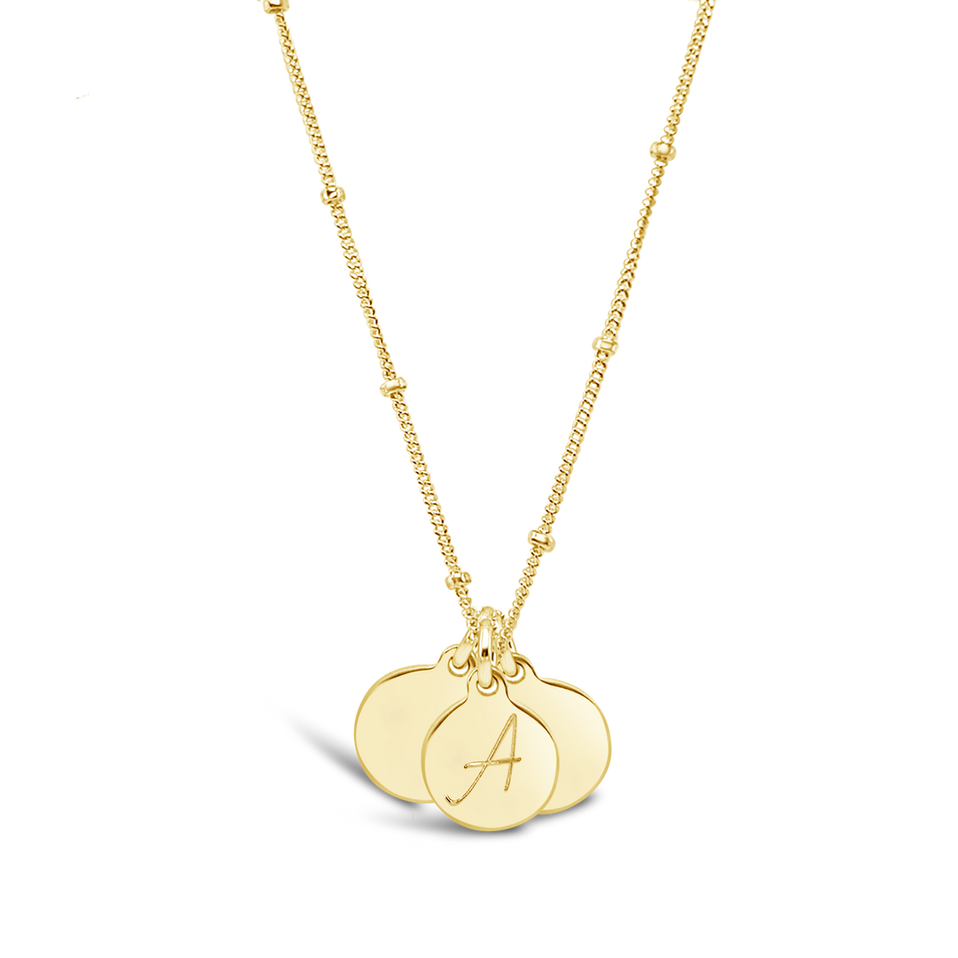 Initial Disc Necklace (3 Discs)