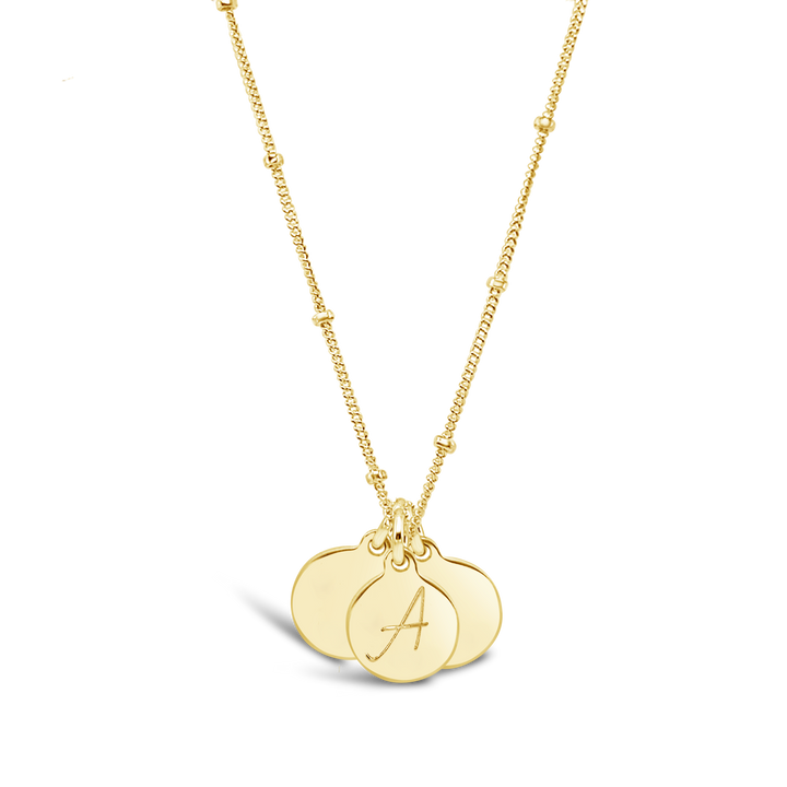 Initial Disc Necklace (3 Discs)