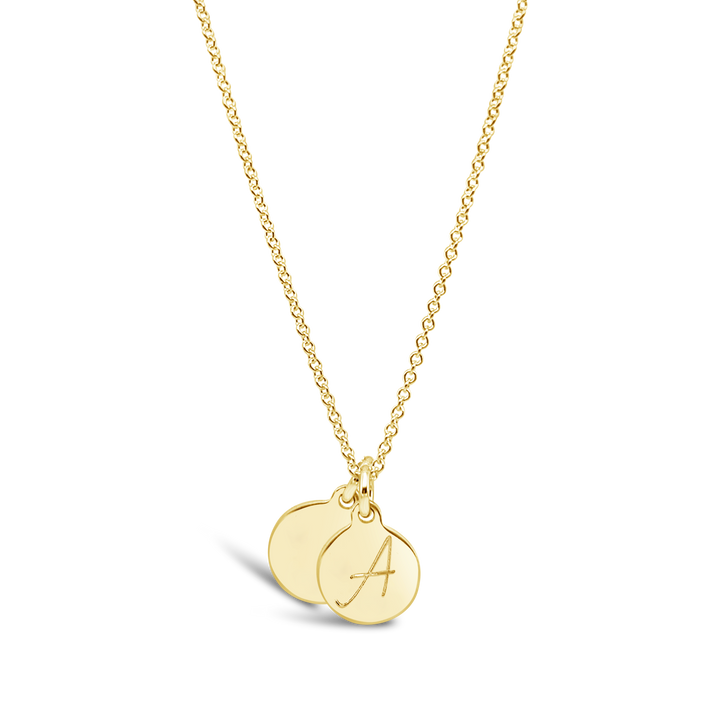 Initial Disc Necklace (2 Discs)