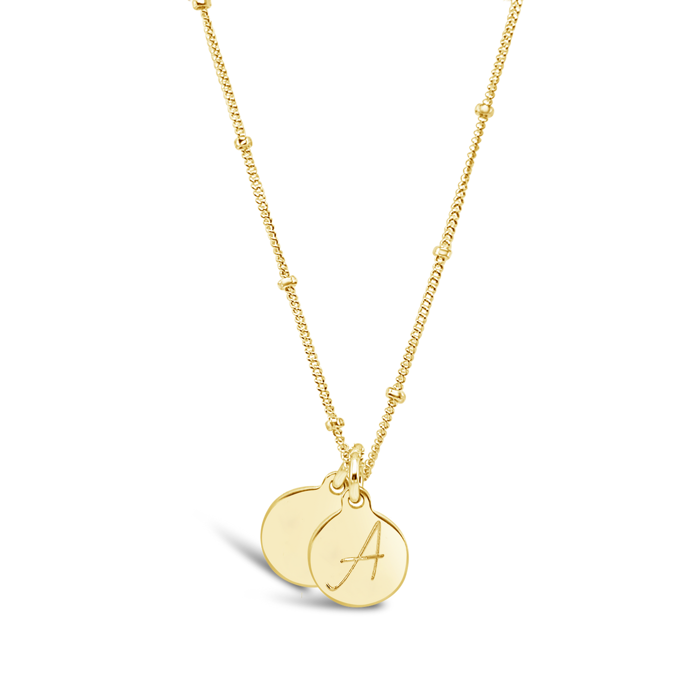 Initial Disc Necklace (2 Discs)
