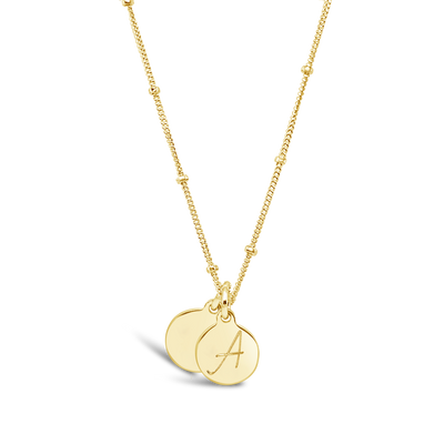 Initial Disc Necklace (2 Discs)