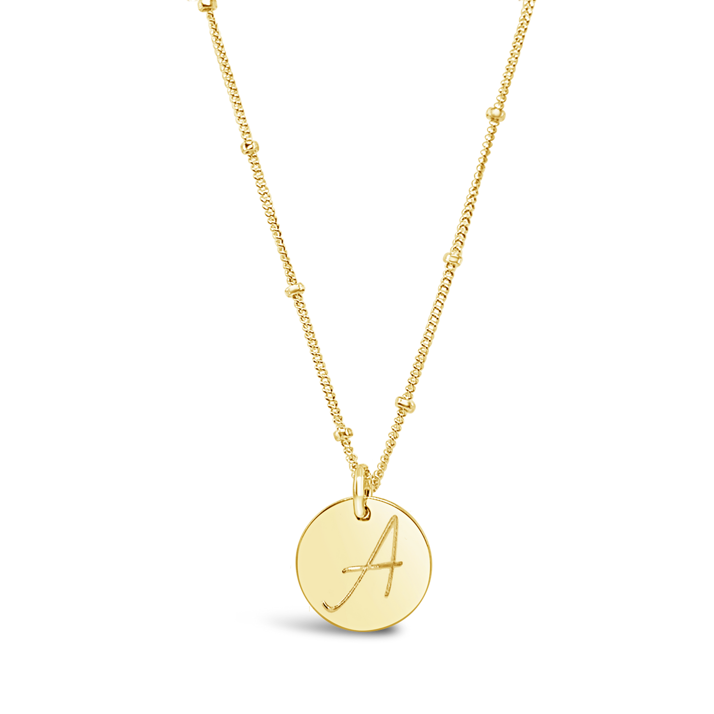 Initial Disc Necklace (1 Disc)