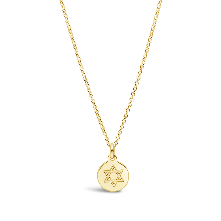 Magen David Disc Necklace