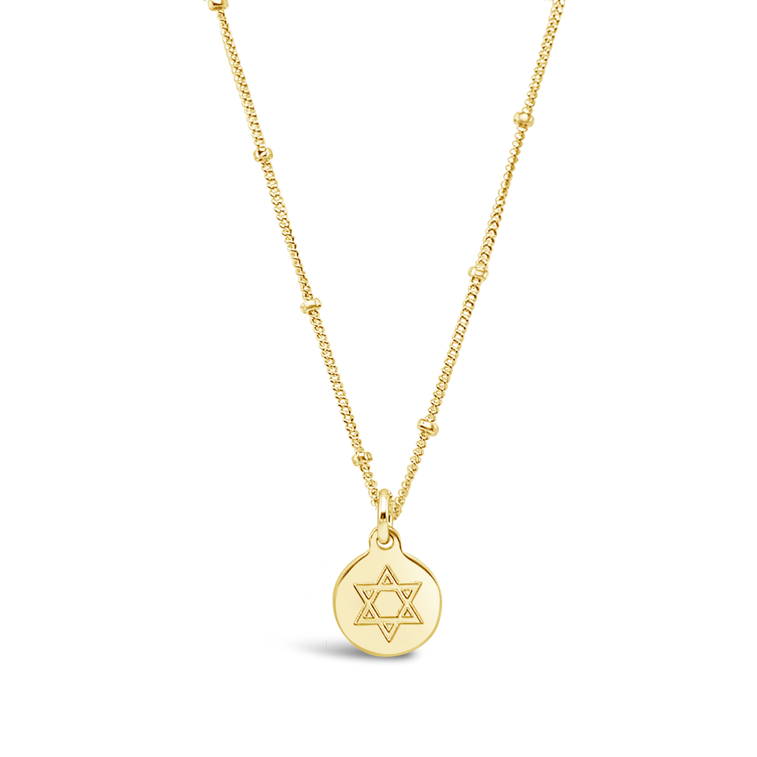 Magen David Disc Necklace