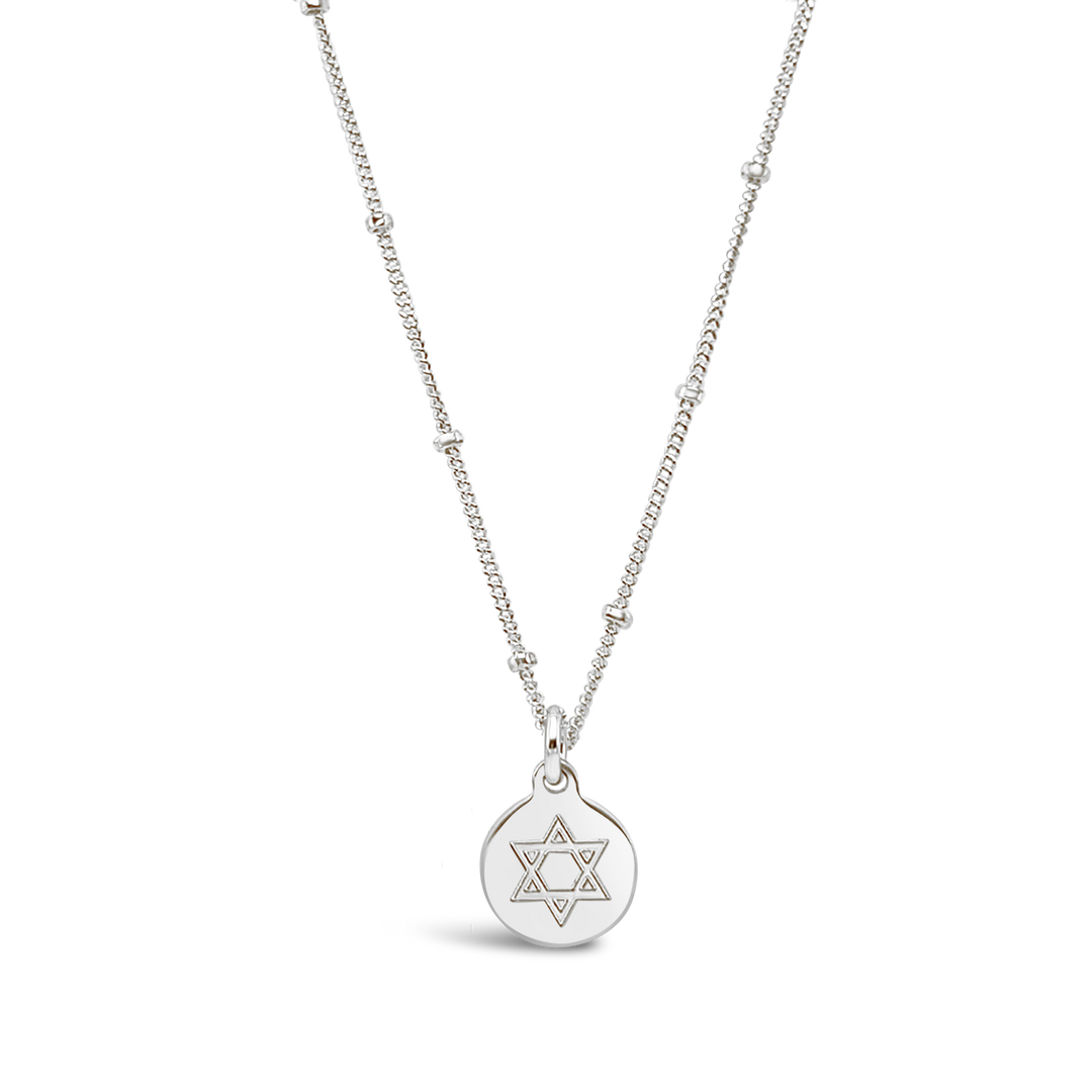 Magen David Disc Necklace