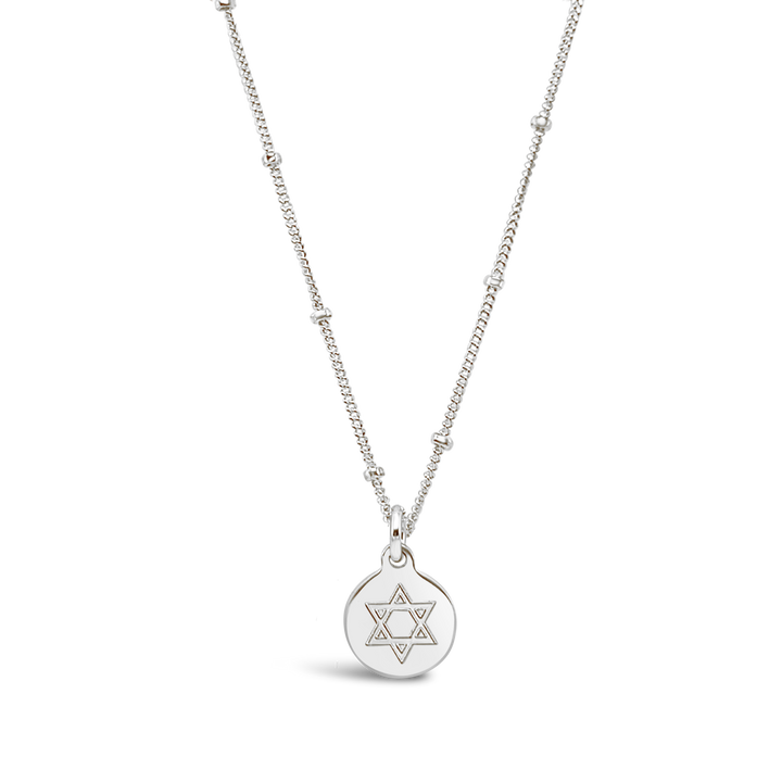 Magen David Disc Necklace