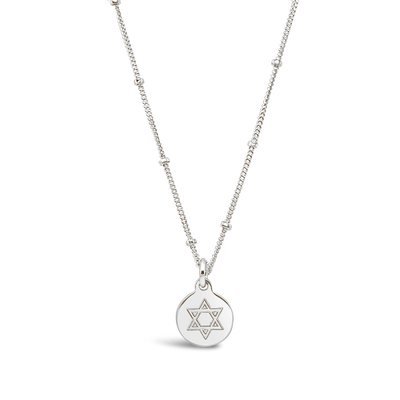 Magen David Disc Necklace