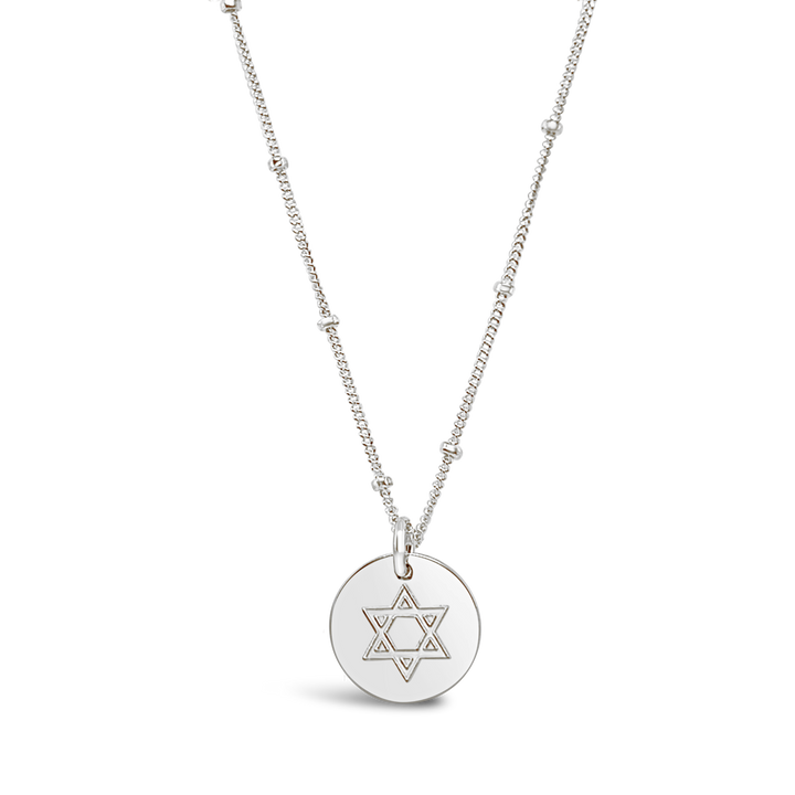 Magen David Disc Necklace