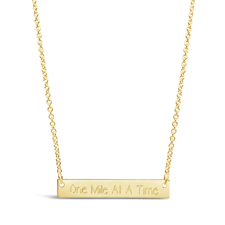 Mantra Horizontal Bar Necklace