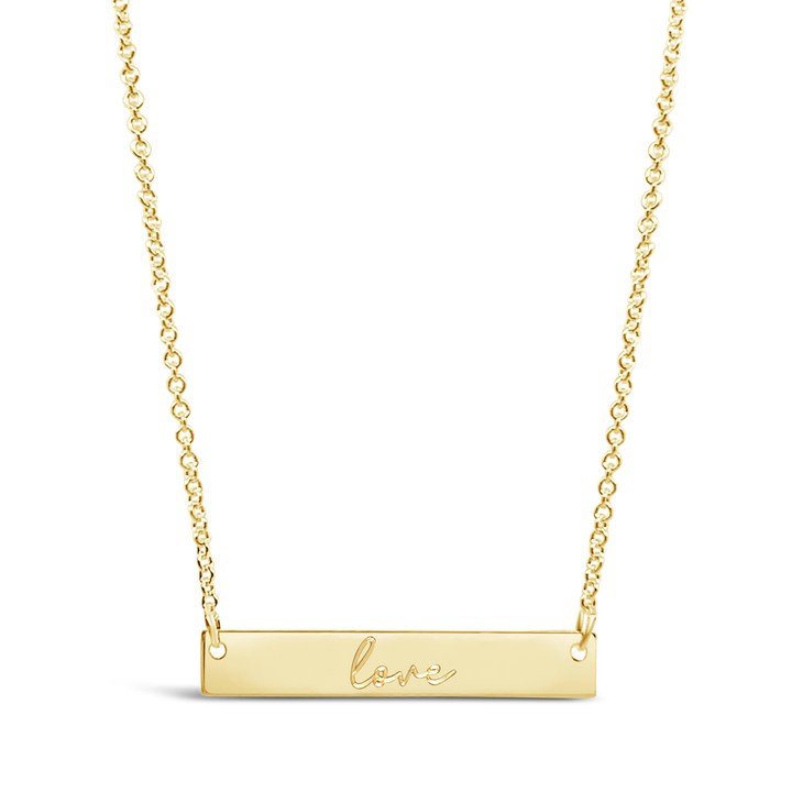 Mantra Horizontal Bar Necklace