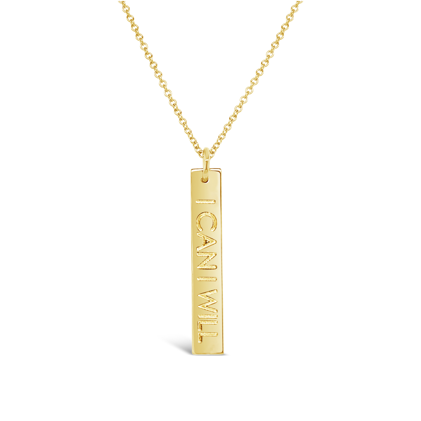 Mantra Rectangle Necklace