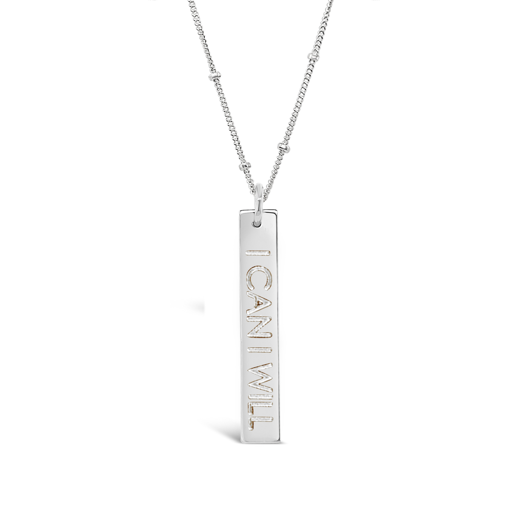 Mantra Rectangle Necklace