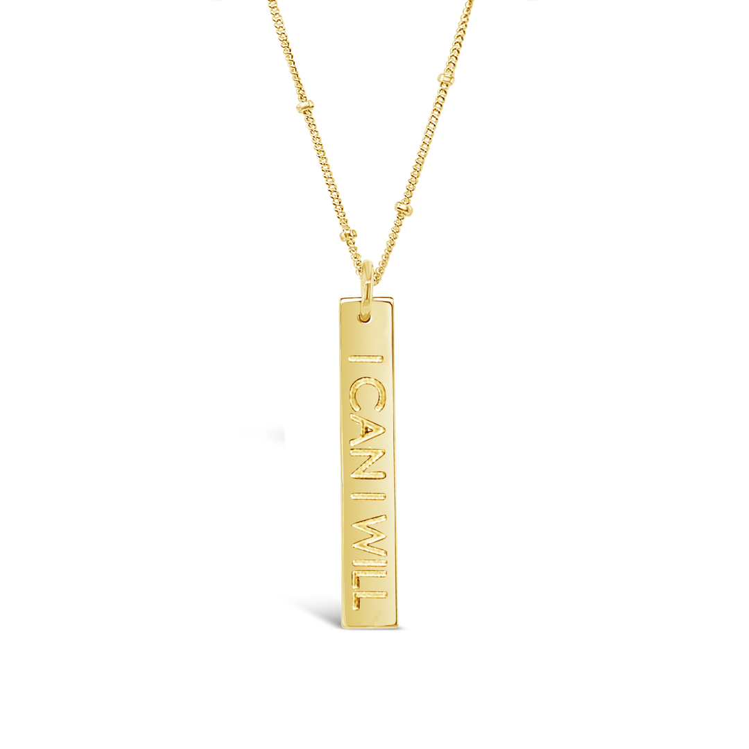 Mantra Rectangle Necklace