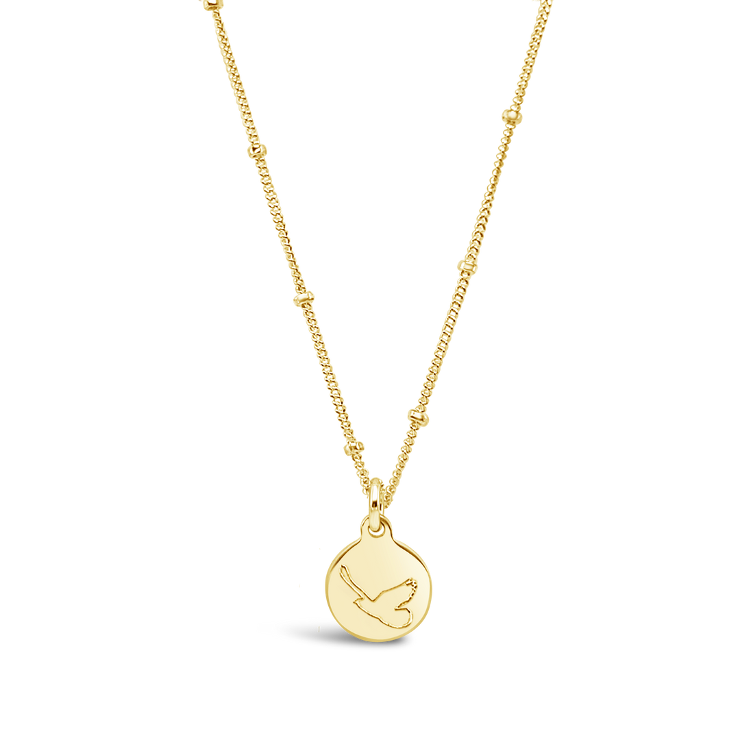 Bird Disc Necklace