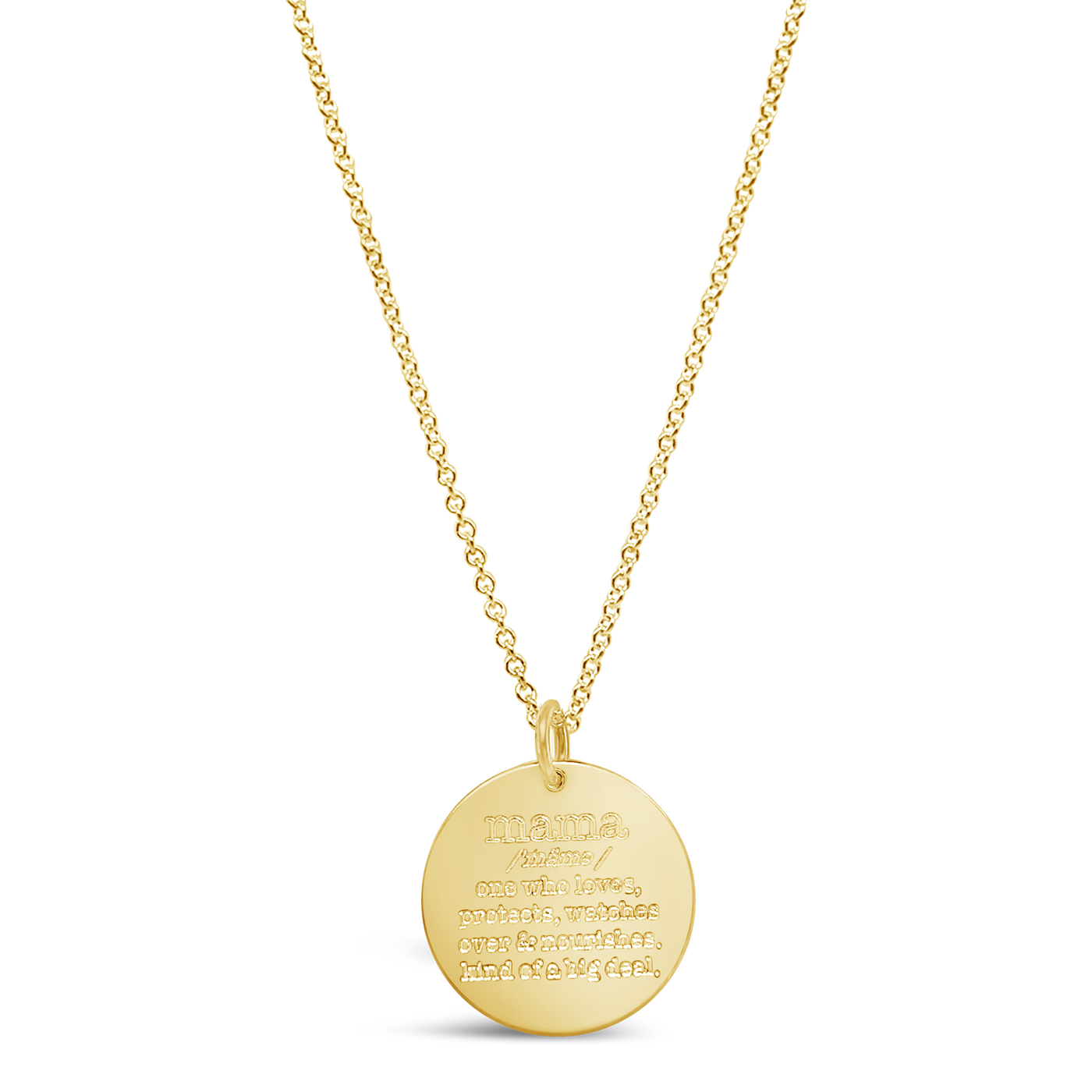 Mama Defined Disc Necklace