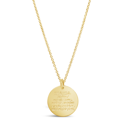 Mama Defined Disc Necklace