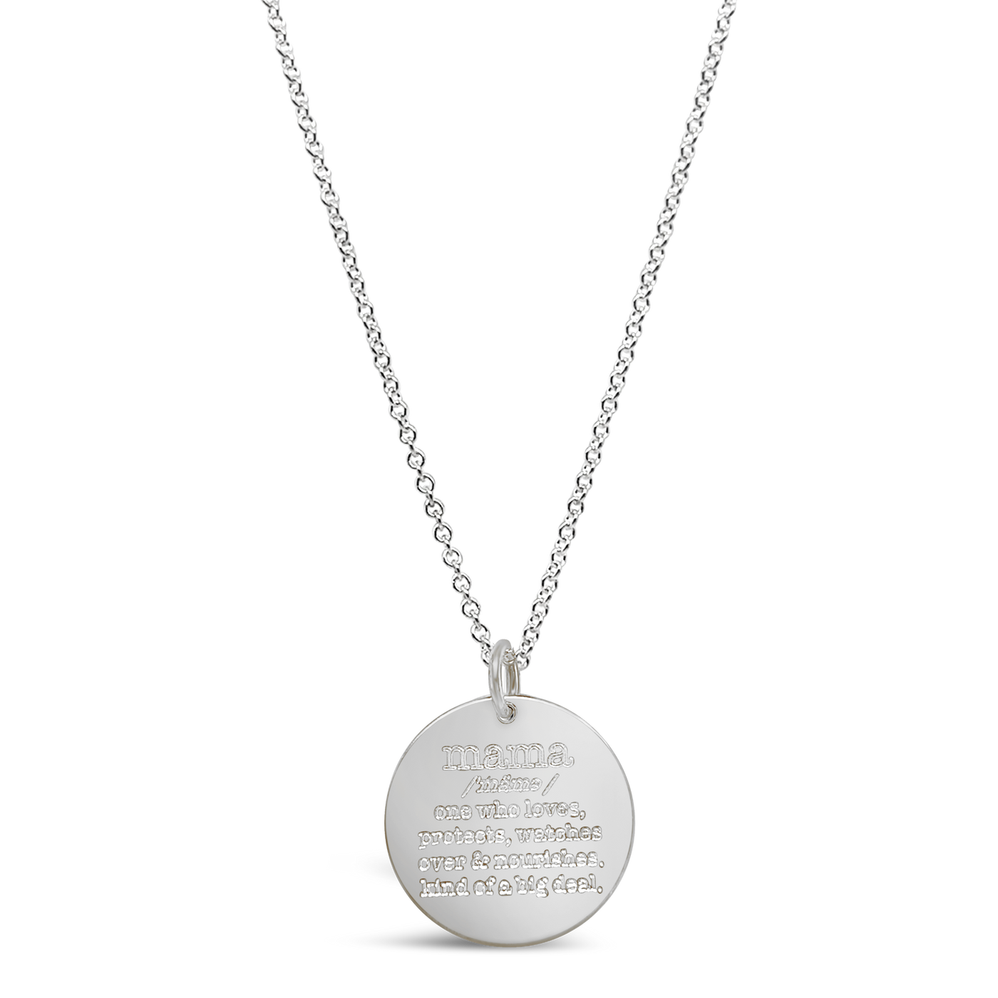 Mama Defined Disc Necklace