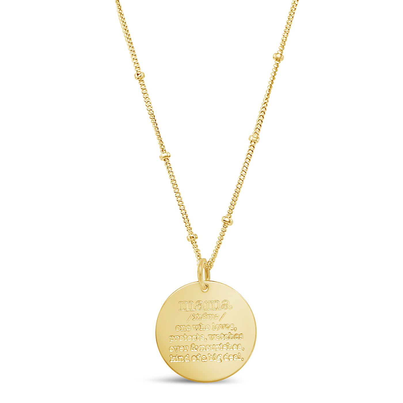 Mama Defined Disc Necklace