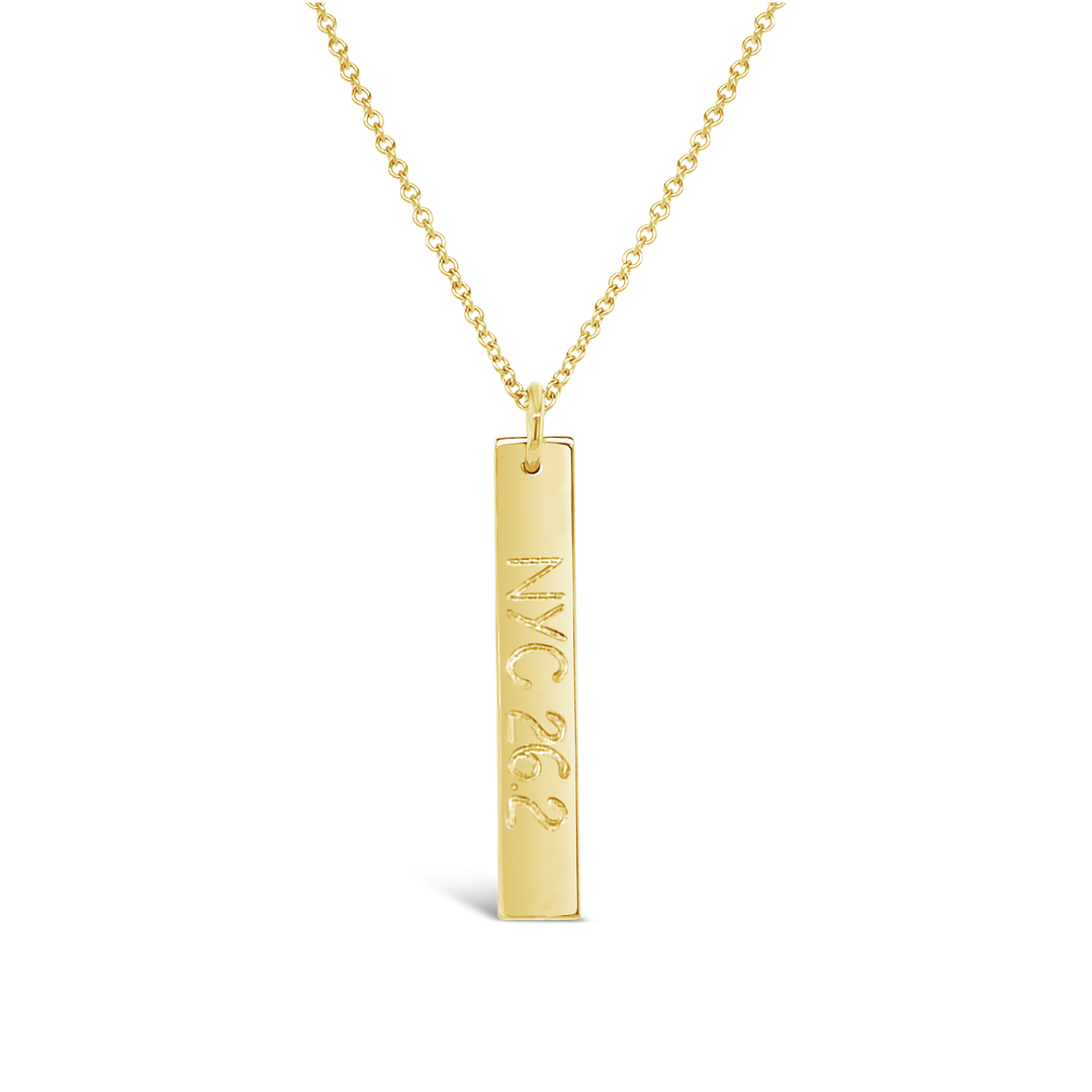 City Distance Rectangle Necklace