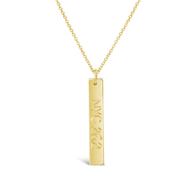 City Distance Rectangle Necklace