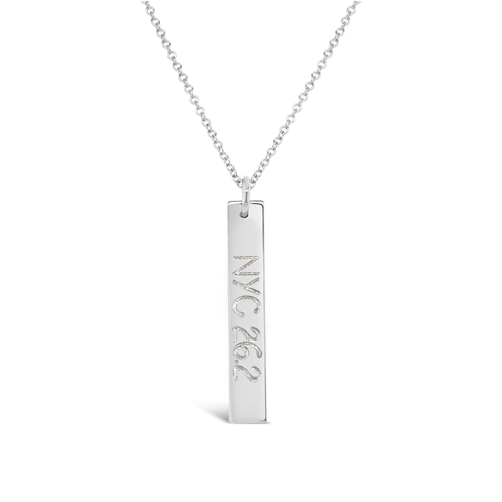 City Distance Rectangle Necklace