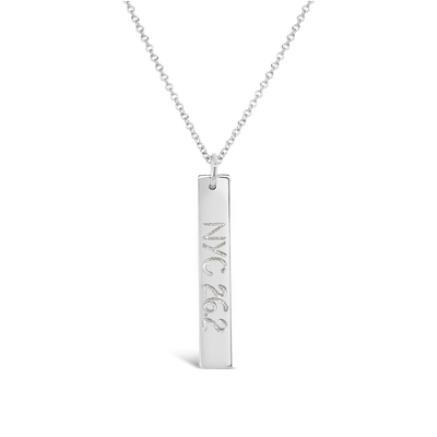 City Distance Rectangle Necklace