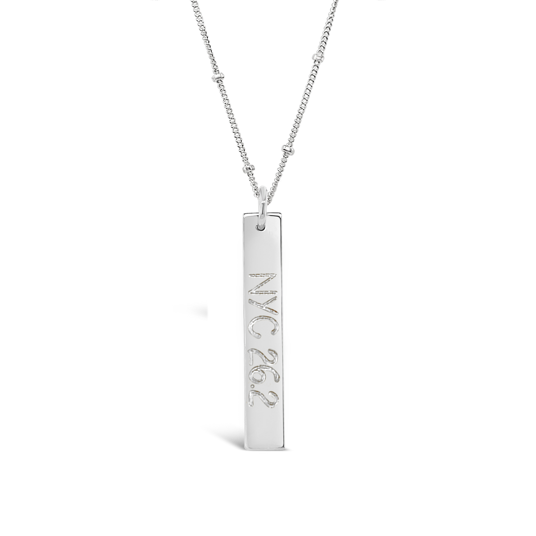 City Distance Rectangle Necklace